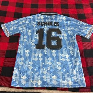 VINTAGE England 🏴󠁧󠁢󠁥󠁮󠁧󠁿 #16 Paul Scholes 1990’s away Umbro Jersey